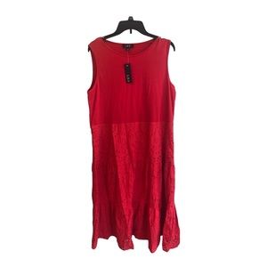 L.V.N Red Eyelet dress